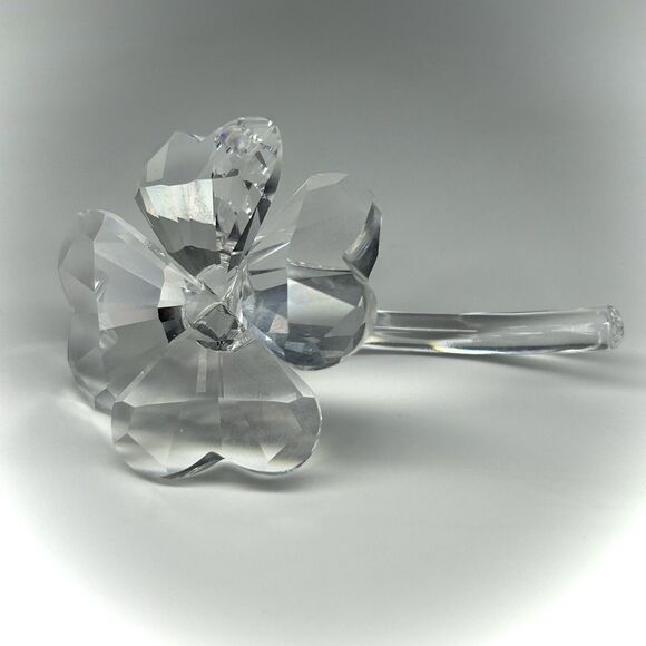 Swarovski Crystal Four Leaf Clover Flower Shamrock Figurine Retired - Picture 1 of 6
